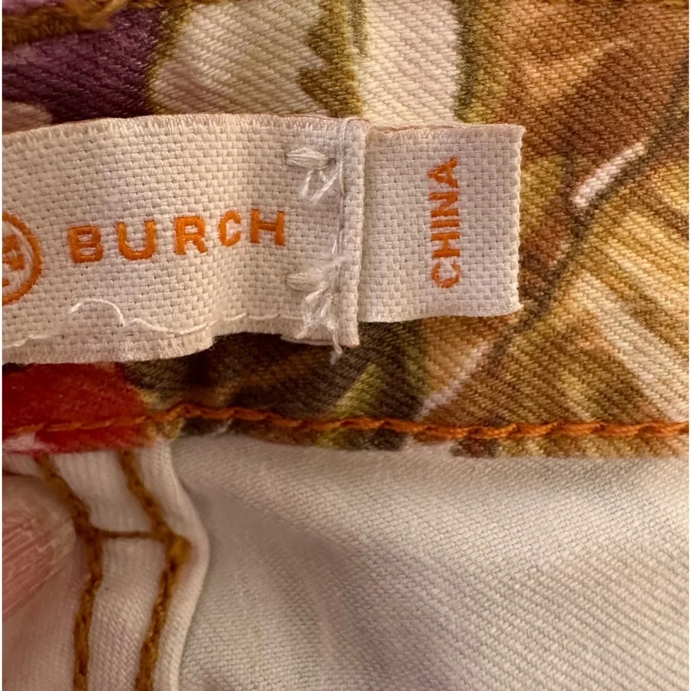 Tory Burch Multicolored Floral Ankle Skinny Jeans